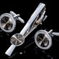 Clock with Stone Tie Clip and Cufflinks