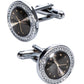 Clock with Stone Tie Clip and Cufflinks