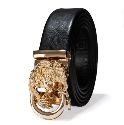 Leather Belt Gold Dragon MC7