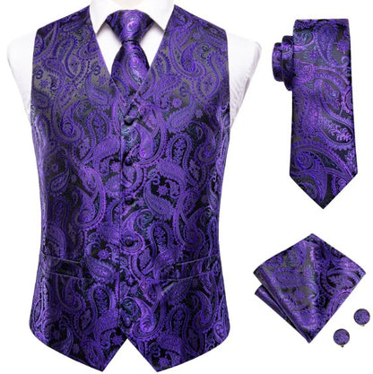 Lilac Seaweeds Paisley Vest Set