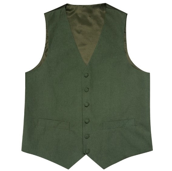 Olive Green Plain Vest