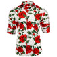 Red Floral Cotton Shirt