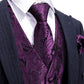 Purple Floral Paisley Vest Set - Masculine Clothes