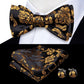 Golden Yellow Leaves Bow Tie Set - Masculine Clothes