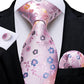 Pink and Blue Blossom Tie Set