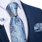 Light Blue Tie Ring, Pocket Square and Cufflinks - Masculine Clothes
