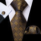 Native Mat Brown Silk Tie Set - Masculine Clothes