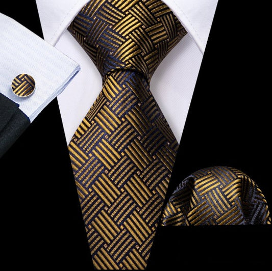 Native Mat Brown Silk Tie Set