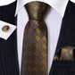 Native Mat Brown Silk Tie Set - Masculine Clothes