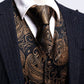 Chocolate Heart Leaves Vest and Tie - Masculine Clothes