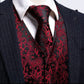 Red Bubbles In Black Vest and Tie - Masculine Clothes