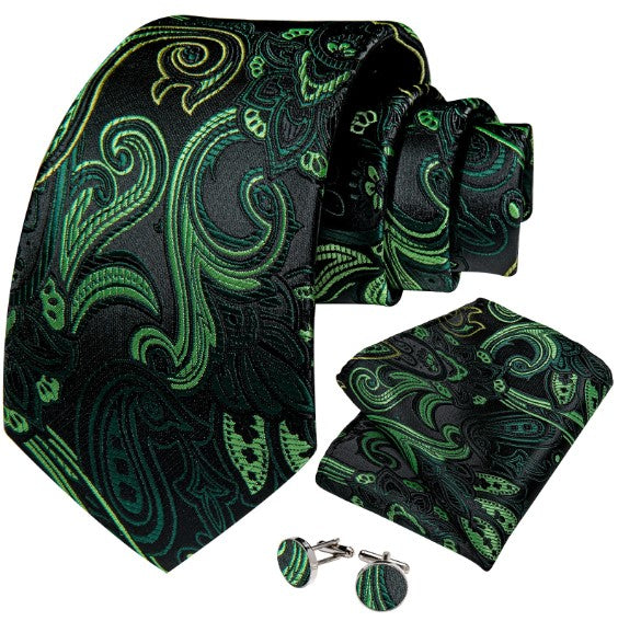 Shimmering Lime Green Tie Set