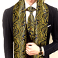 Yellow Gold Floral Paisley Silk Scarf and Tie - Masculine Clothes