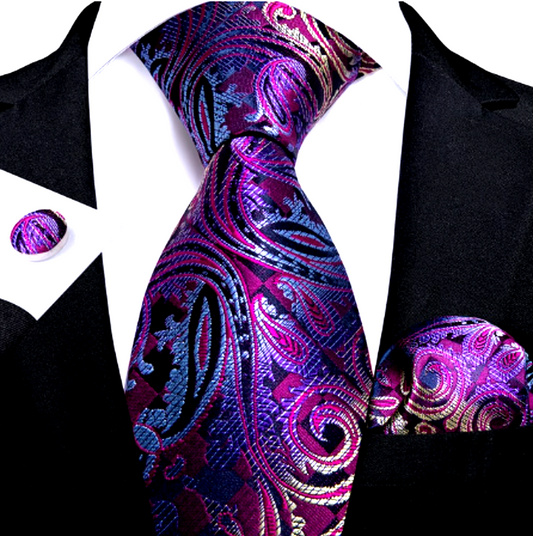 Rainbow Colours Silk Tie Set