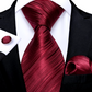 Beautiful Red Silk Tie Set