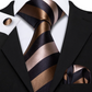 Chocolate Striped XL Tie Set