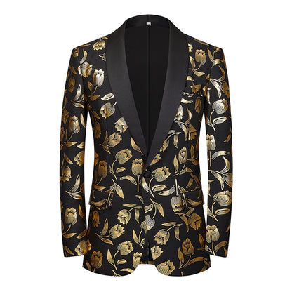 Gold Tulips In Black Tuxedo Jacket