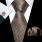 Choco Caramel Silk Tie Set - Masculine Clothes