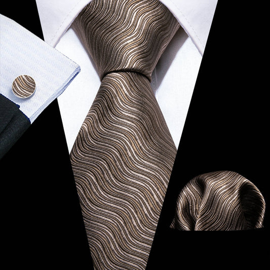 Choco Caramel Silk Tie Set