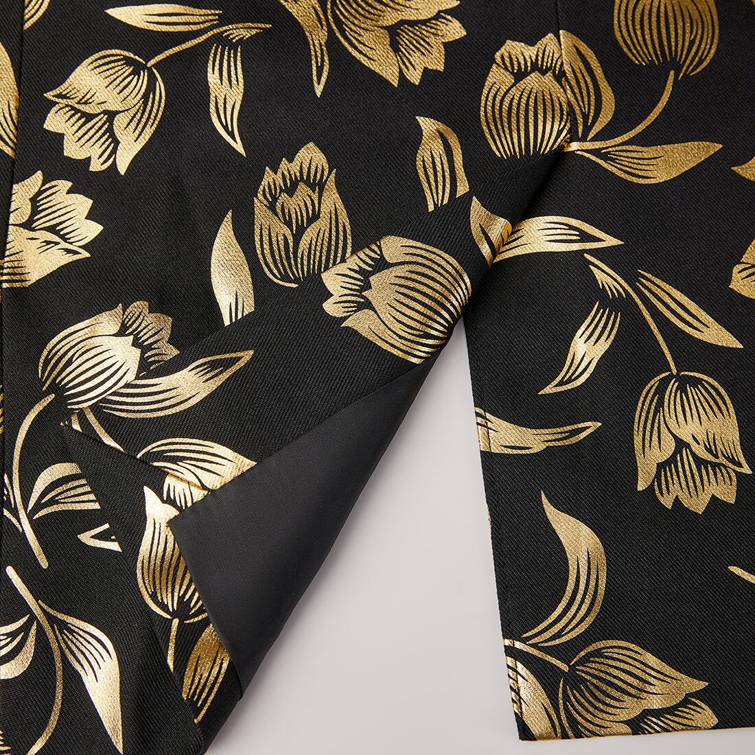 Gold Tulips In Black Tuxedo Jacket