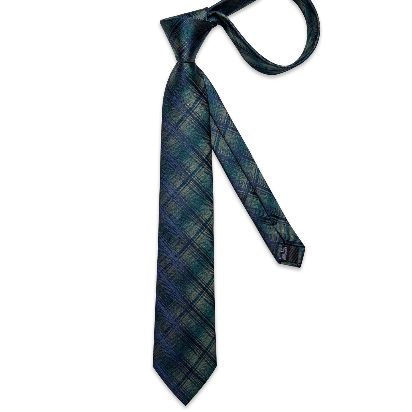 Faded Green Checkered Tie Set