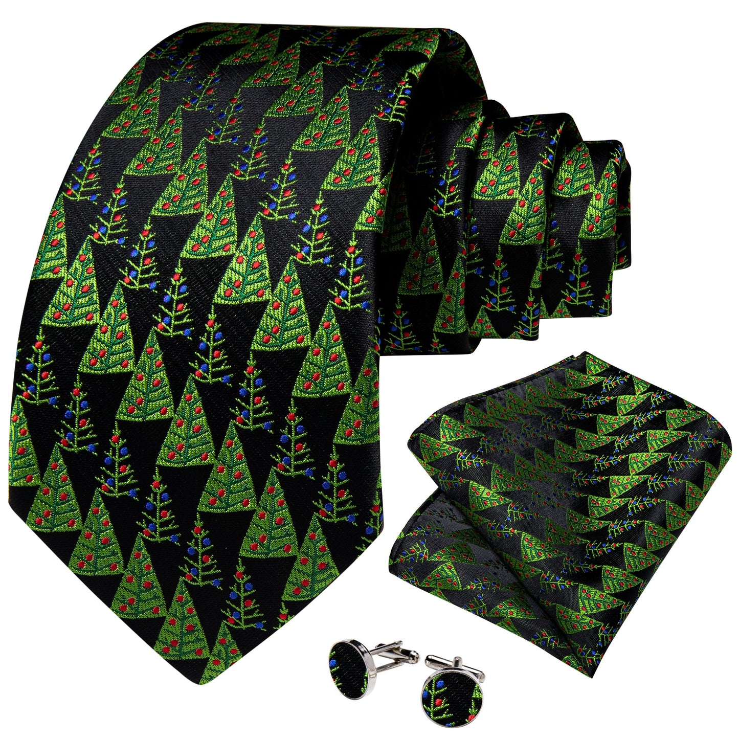 Xmas Pine Tree Tie Set