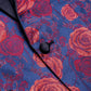 Red Roses In Blue Tuxedo Jacket - Masculine Clothes