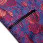 Red Roses In Blue Tuxedo Jacket - Masculine Clothes
