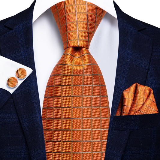 Squash Paisley XL Tie, Pocket Square and Cufflinks - Masculine Clothes