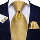 Yellow Tiny Squares XL Tie Set - Masculine Clothes