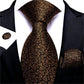 Gold Tiny Leaves In Black Tie Set - Masculine Clothes